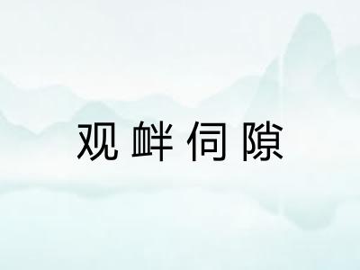 观衅伺隙 观衅伺隙