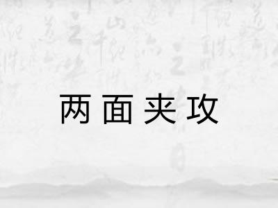 两面夹攻 两面夹攻