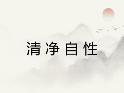 清净自性 清净自性