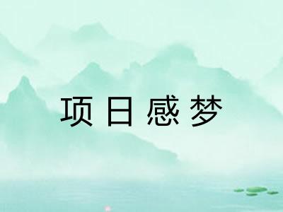 项日感梦 项日感梦
