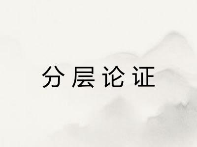 分层论证 分层论证