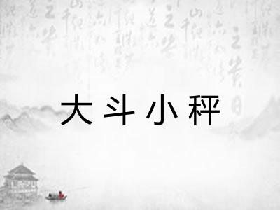 大斗小秤 大斗小秤