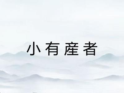 小有産者 小有産者