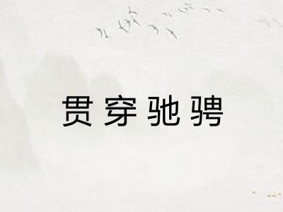 贯穿驰骋 贯穿驰骋