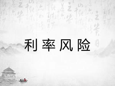 利率风险 利率风险