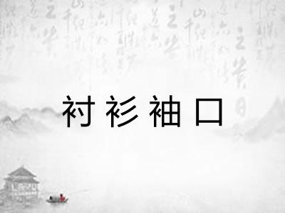 衬衫袖口 衬衫袖口