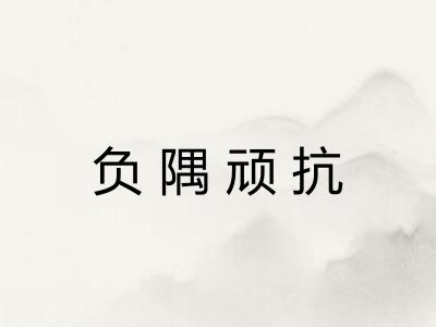 负隅顽抗 负隅顽抗