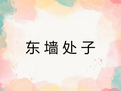 东墙处子 东墙处子