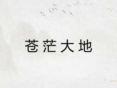 苍茫大地 苍茫大地