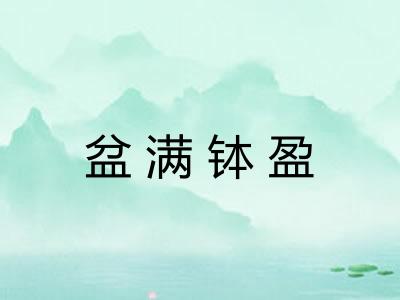 盆满钵盈 盆满钵盈