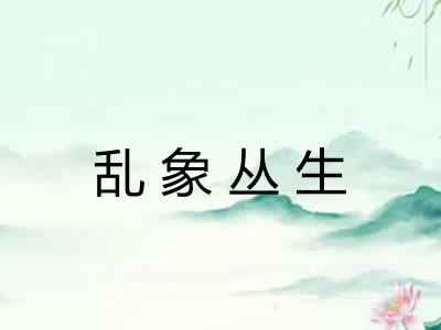 乱象丛生 乱象丛生