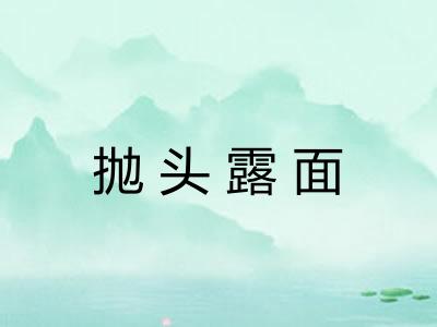 抛头露面 抛头露面