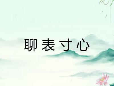 聊表寸心
