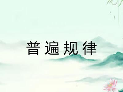 普遍规律 普遍规律