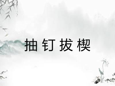 抽钉拔楔 抽钉拔楔