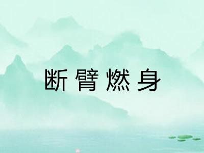 断臂燃身 断臂燃身