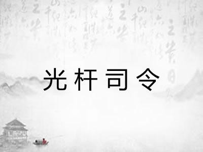 光杆司令 光杆司令