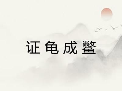 证龟成鳖 证龟成鳖