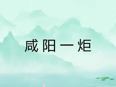 咸阳一炬 咸阳一炬