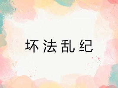 坏法乱纪 坏法乱纪