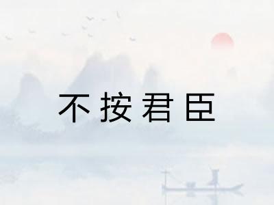 不按君臣 不按君臣