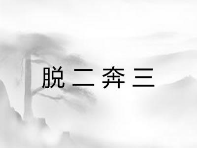 脱二奔三 脱二奔三