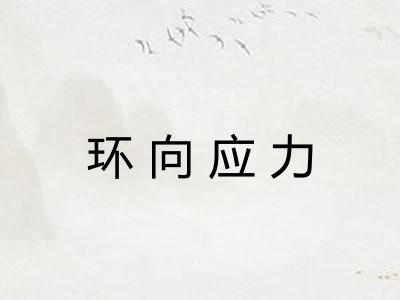 环向应力 环向应力