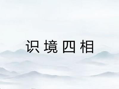 识境四相 识境四相