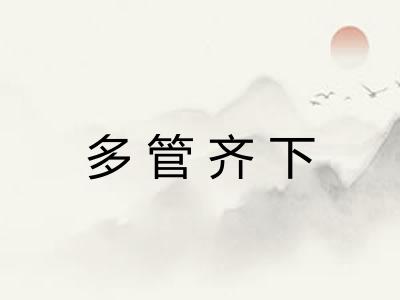 多管齐下 多管齐下