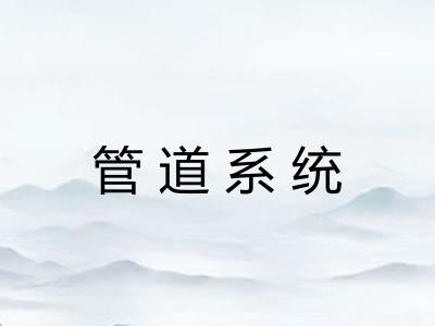 管道系统 管道系统