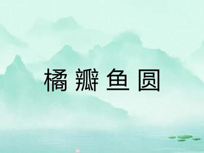 橘瓣鱼圆 橘瓣鱼圆