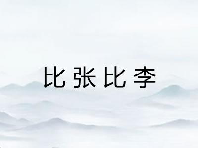 比张比李