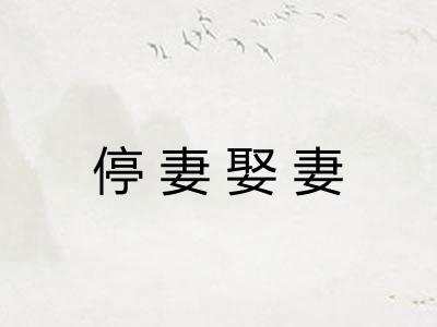 停妻娶妻 停妻娶妻