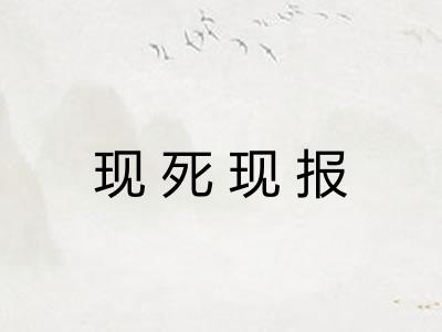 现死现报 现死现报