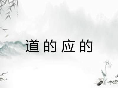 道的应的 道的应的