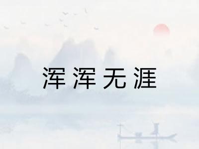 浑浑无涯 浑浑无涯