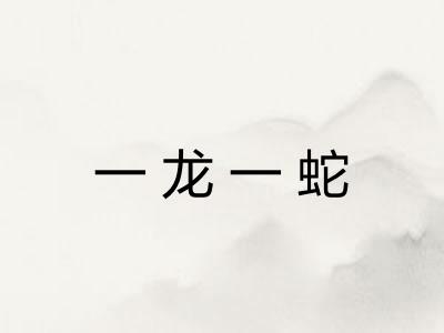 一龙一蛇