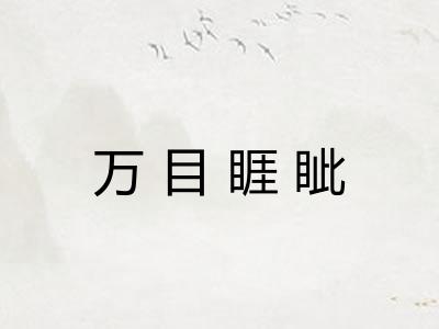 万目睚眦