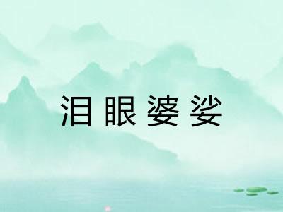 泪眼婆娑 泪眼婆娑