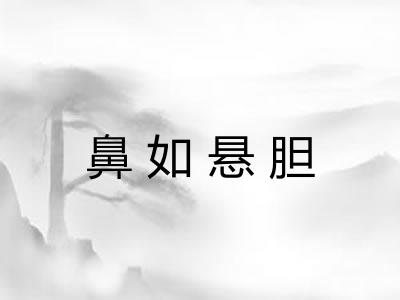 鼻如悬胆 鼻如悬胆