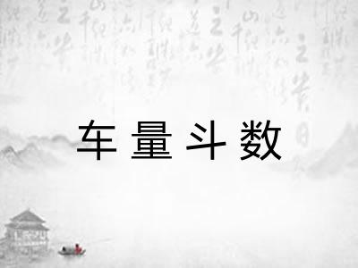 车量斗数 车量斗数