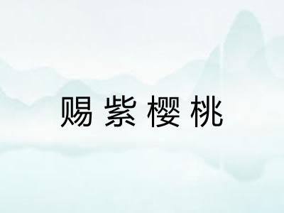 赐紫樱桃 赐紫樱桃