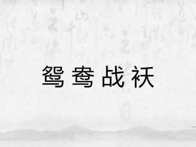 鸳鸯战袄