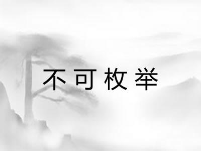 不可枚举 不可枚举