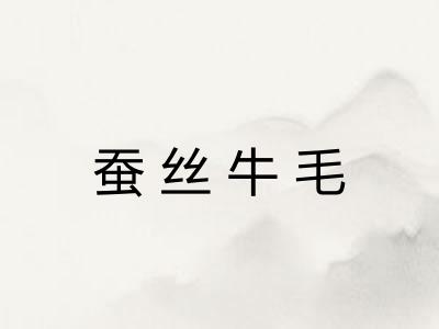 蚕丝牛毛 蚕丝牛毛