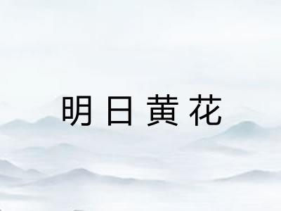 明日黄花