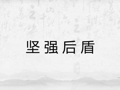 坚强后盾 坚强后盾