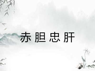 赤胆忠肝 赤胆忠肝