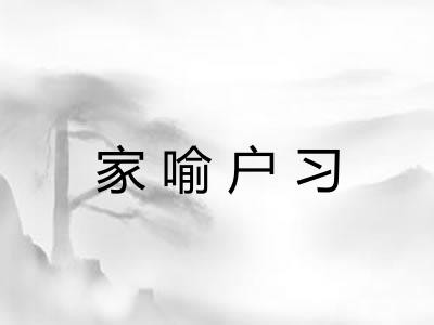 家喻户习 家喻户习
