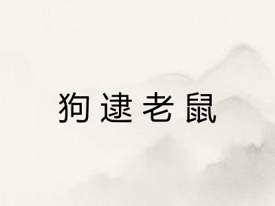 狗逮老鼠 狗逮老鼠